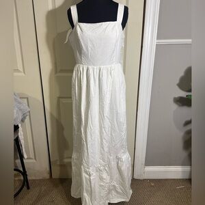 Express Ivory Smocked Blouse